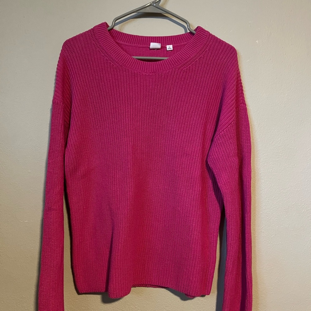 Gap 100% Cotton Pink Knit Sweater